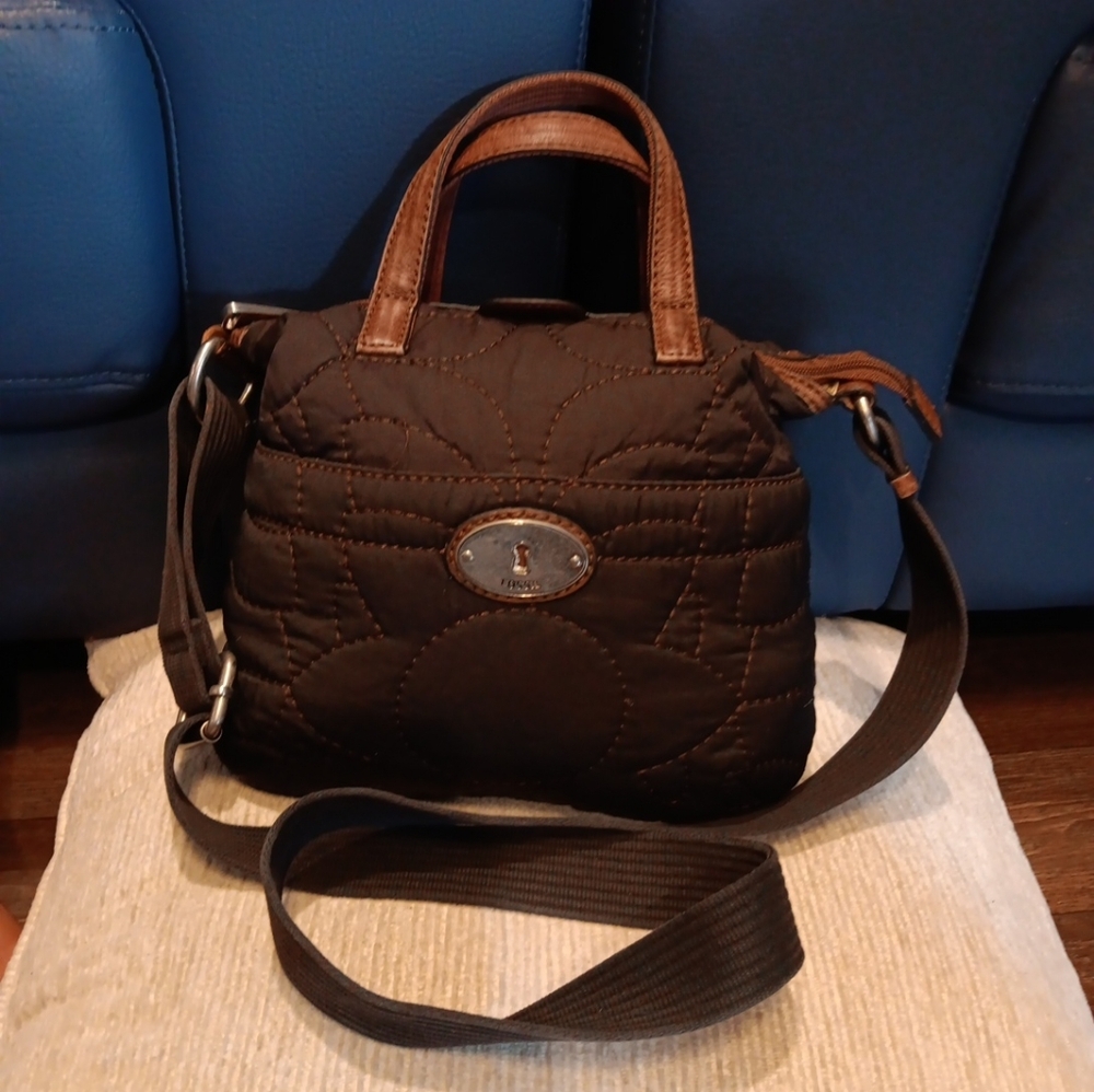 Fossil Key-Per Fossil Womens Crossbody Tote Black… - image 2